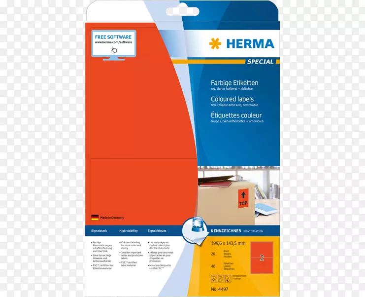 标准纸张尺寸标签-Herma
