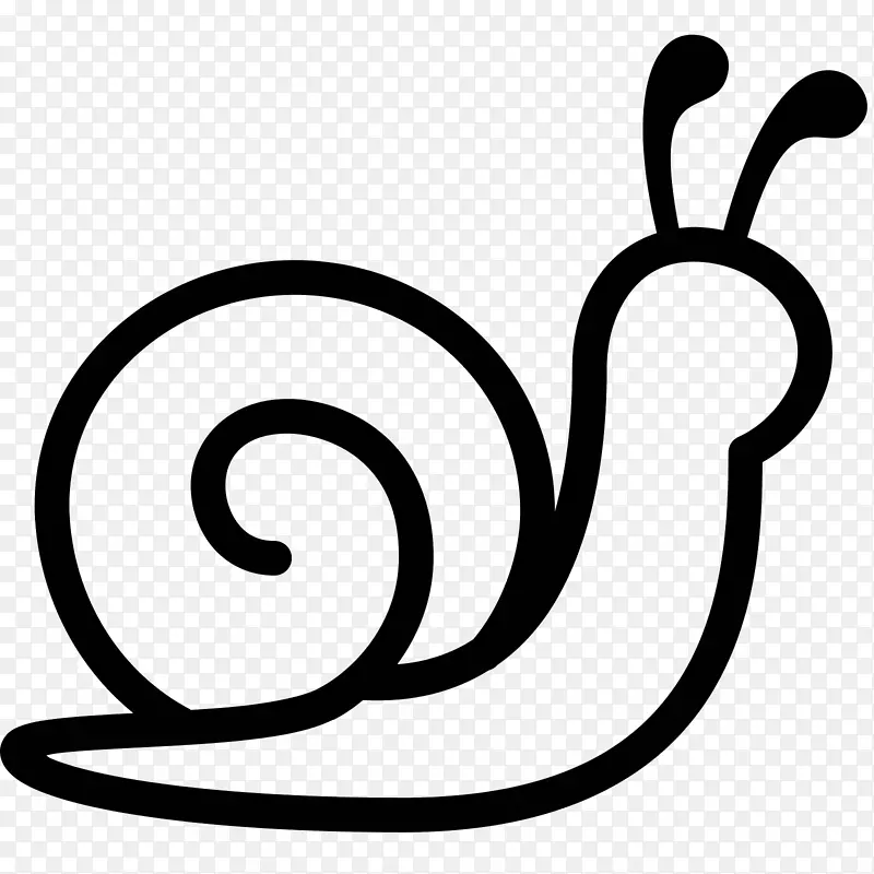 蜗牛电脑图标鼻涕虫腹足夹艺术.蜗牛
