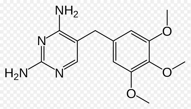 甲氧苄啶/磺胺甲恶唑二氢叶酸还原酶二胺嘧啶结构-甲氧苄啶