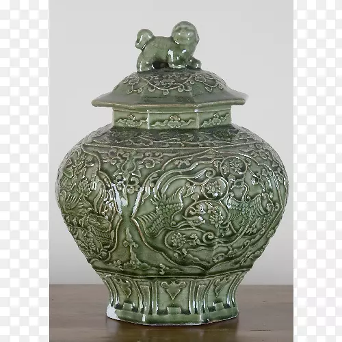 花瓶陶器绿瓶