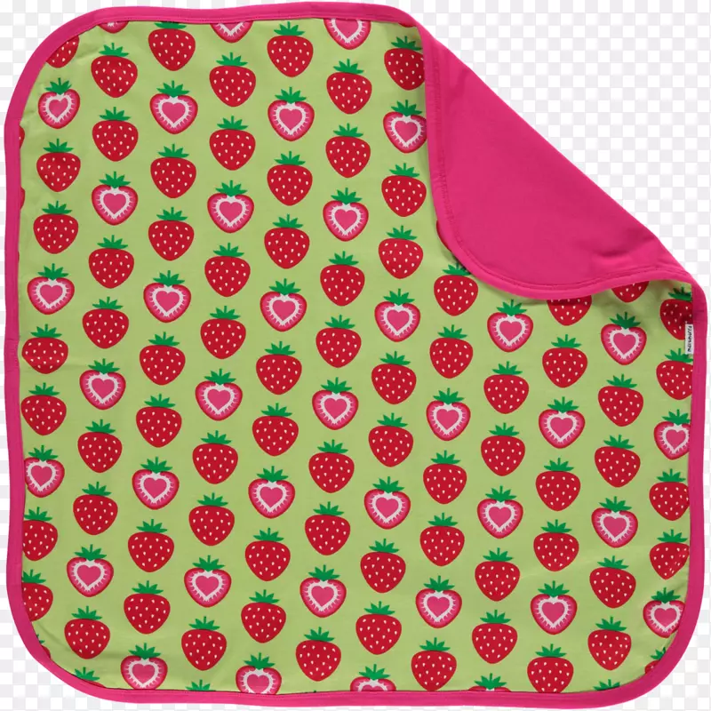 毛毯圆点圆领纺织品婴儿草莓装饰设计