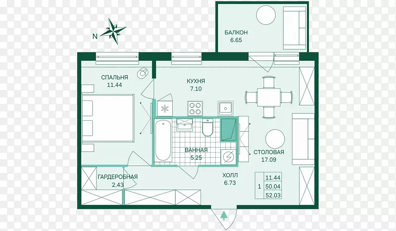 skandi clubb平面图，aptekarskiy prospekt层公寓-公寓