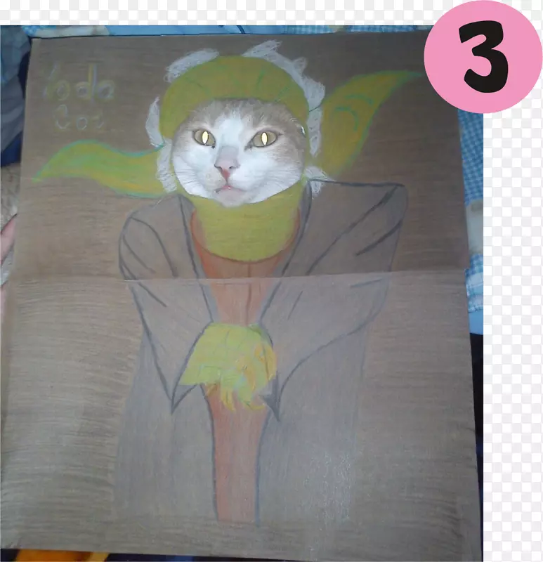 胡须画纸小猫绘画