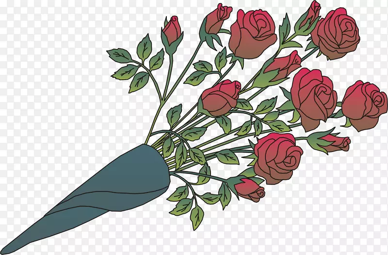 花束玫瑰剪贴画-花