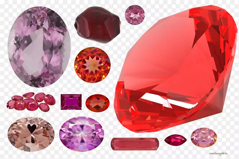 红宝石色钻石石榴石-红宝石