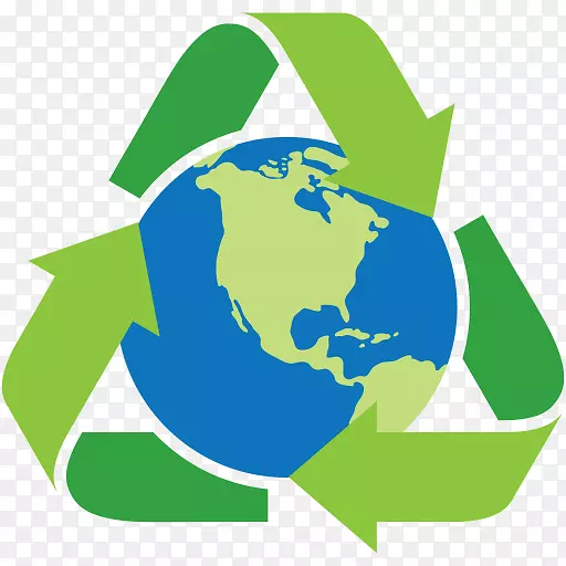 地球回收符号计算机回收塑料地球