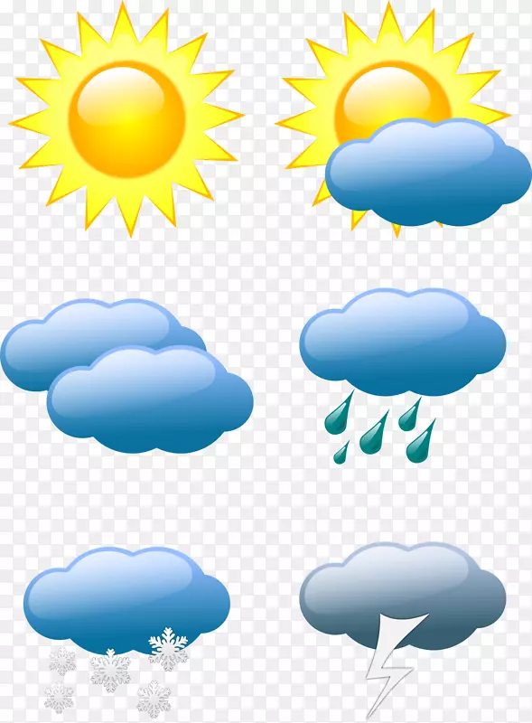 天气预报电脑图标剪辑艺术天气