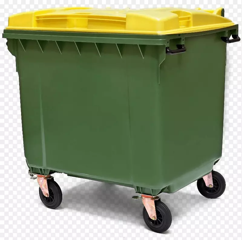 垃圾桶和废纸篮塑料轮式垃圾桶模型