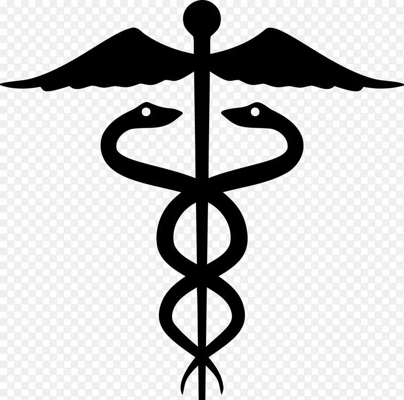 Asclepius caduceus的Hermes棒的阿波罗杖作为药物的象征.符号