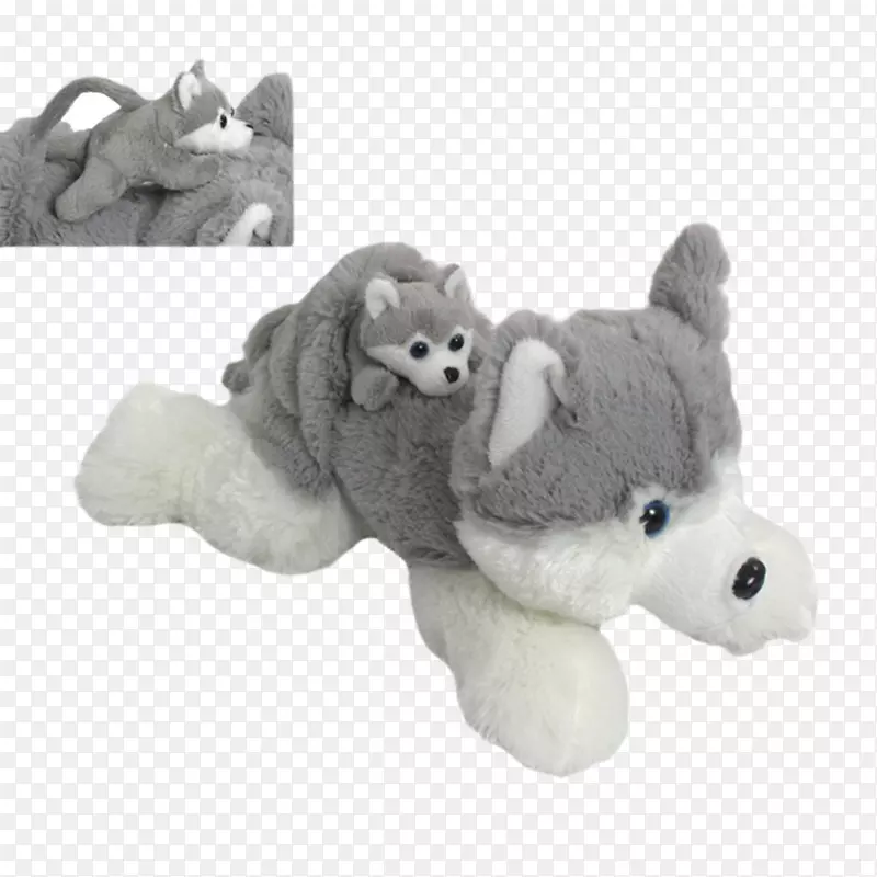 毛绒玩具和可爱玩具西伯利亚哈士奇阿拉斯加克莱凯幼犬-小狗
