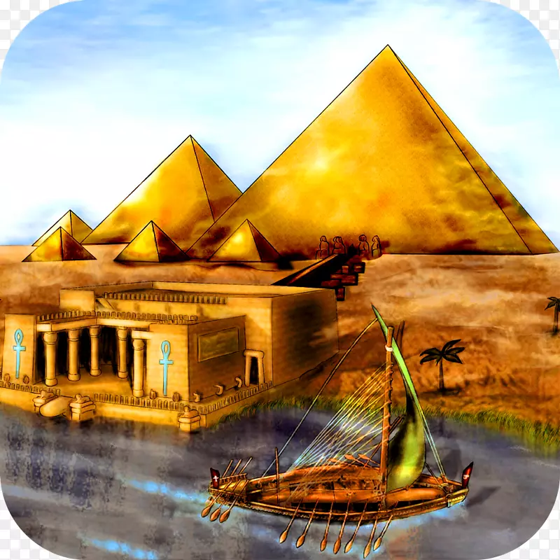 古埃及艺术绘画法老-埃及