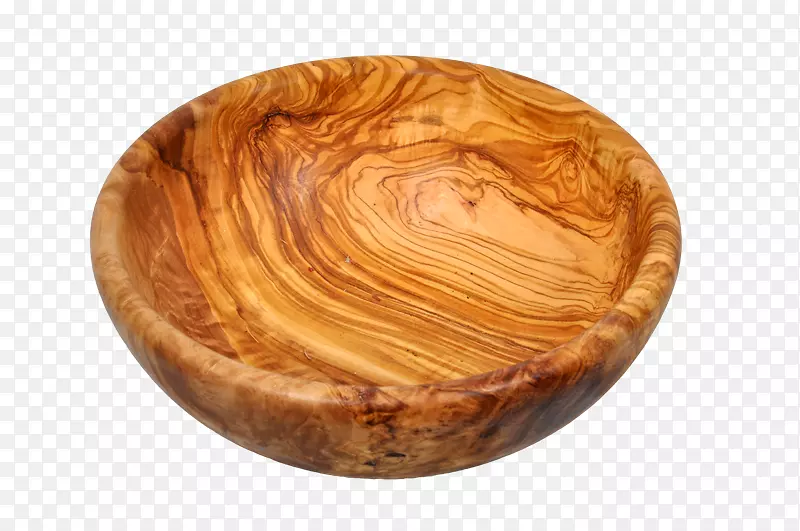 碗木橄榄色拉面包