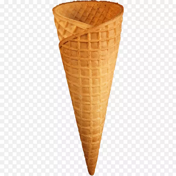 冰淇淋圆锥形饼干卷华夫饼冰淇淋