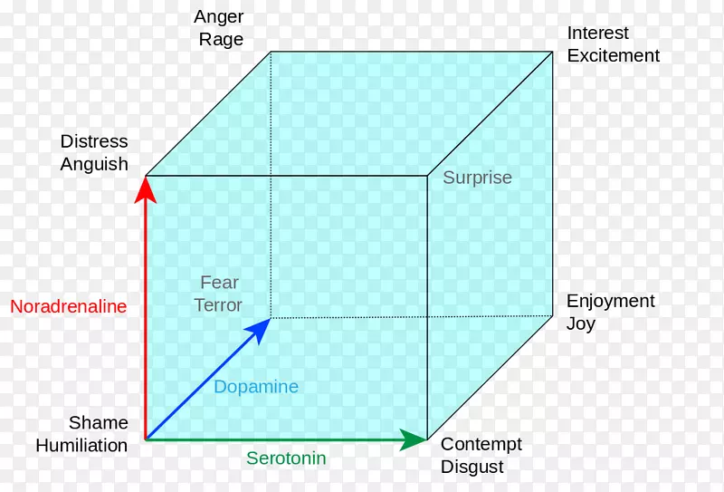 情绪分类的L vheim立方体神经递质神经科学-三维立方体
