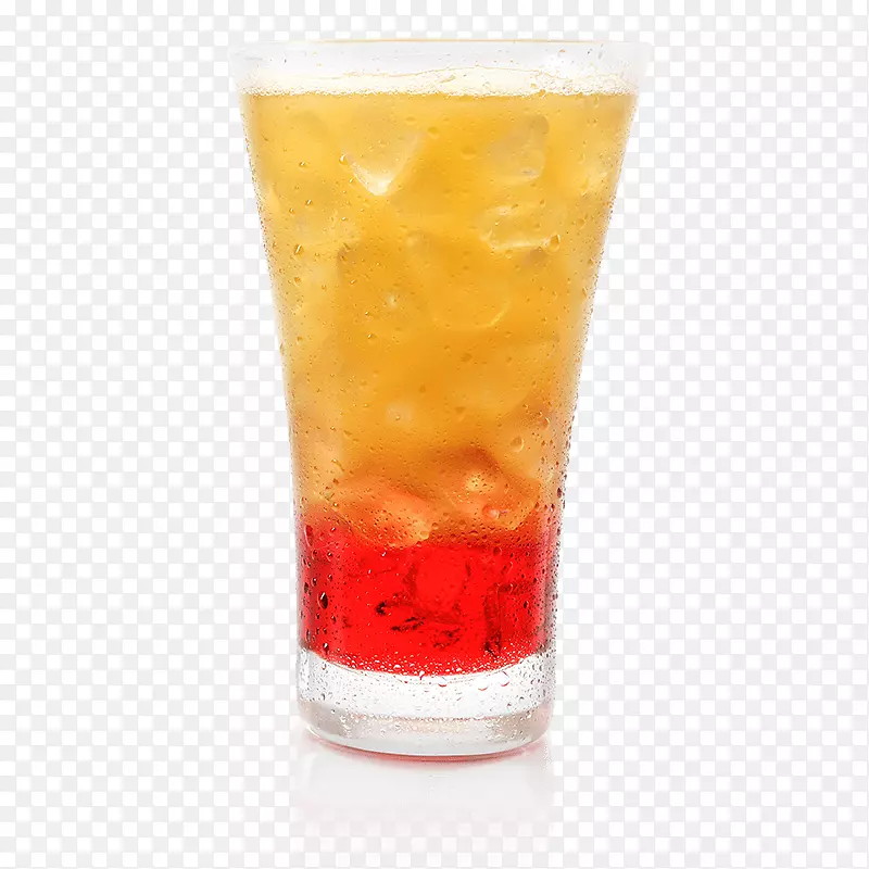 橘子饮料，海风，无酒精饮料，高球玻璃杯