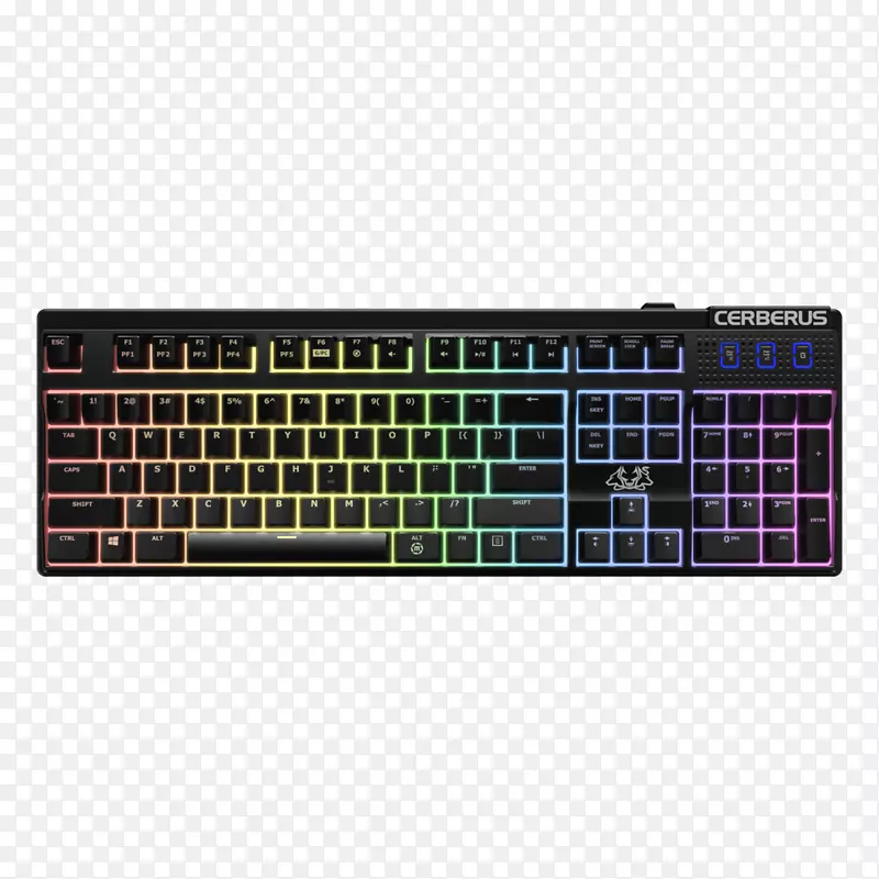 电脑键盘电脑鼠标游戏键盘Asus Cerberus Mech RGB机械游戏键盘RGB背光90yh0194-b2ua00-电脑鼠标