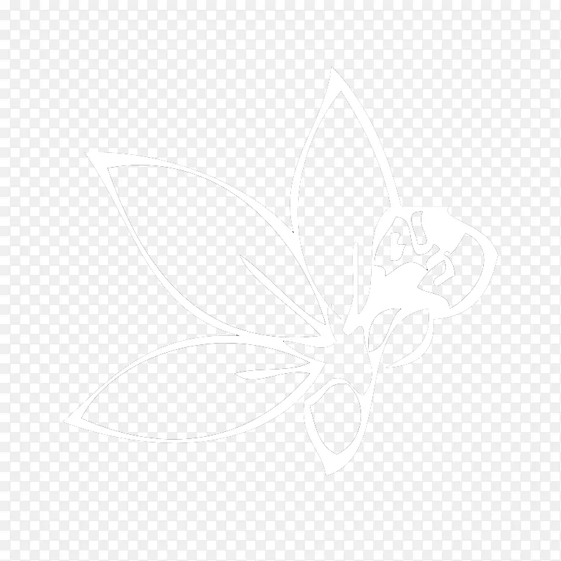 蝴蝶白线2M字体-蝴蝶