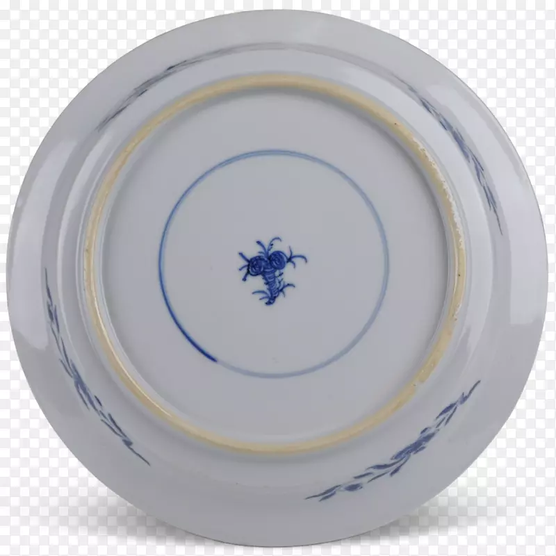 板式陶瓷蓝白色陶器钴蓝碟