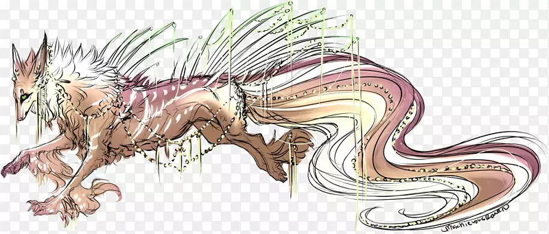 爬行动物龙线艺术肌肉-龙
