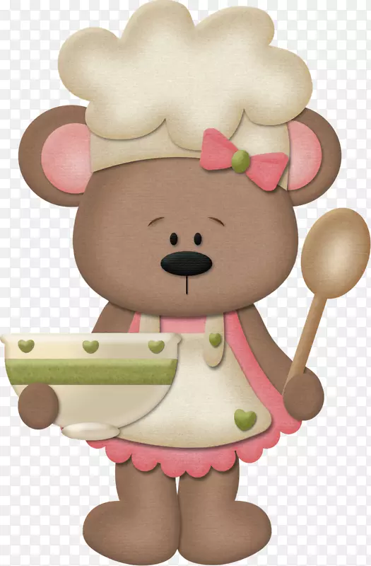 熊烹饪厨师剪贴画-熊