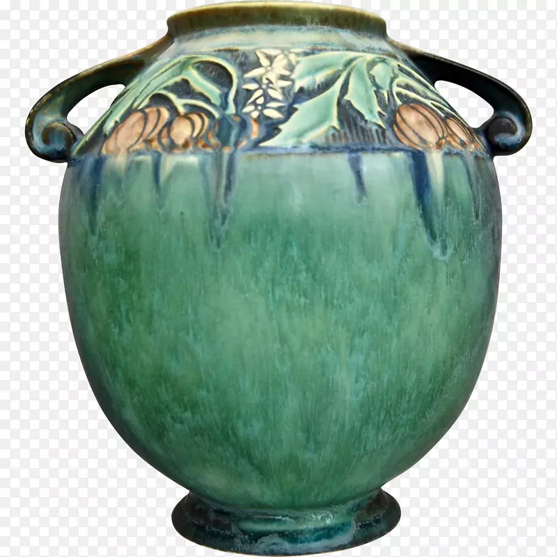 花瓶陶瓷陶器青绿色花瓶