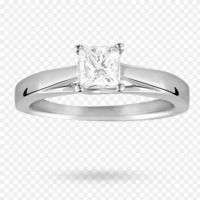 钻石结婚戒指公主切割订婚戒指-钻石