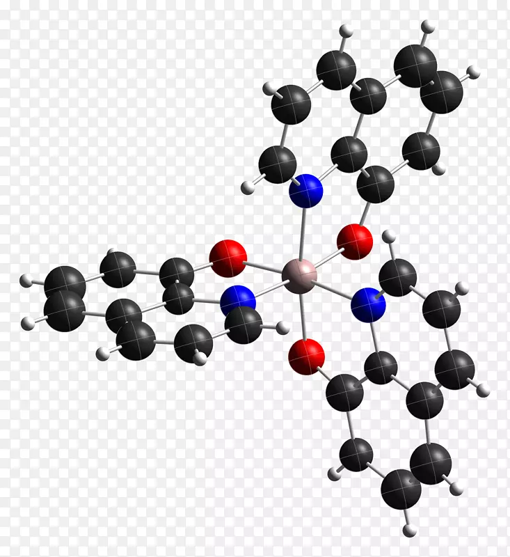 三(8-羟基喹啉)铝-8-羟基喹啉配合物分子-铝
