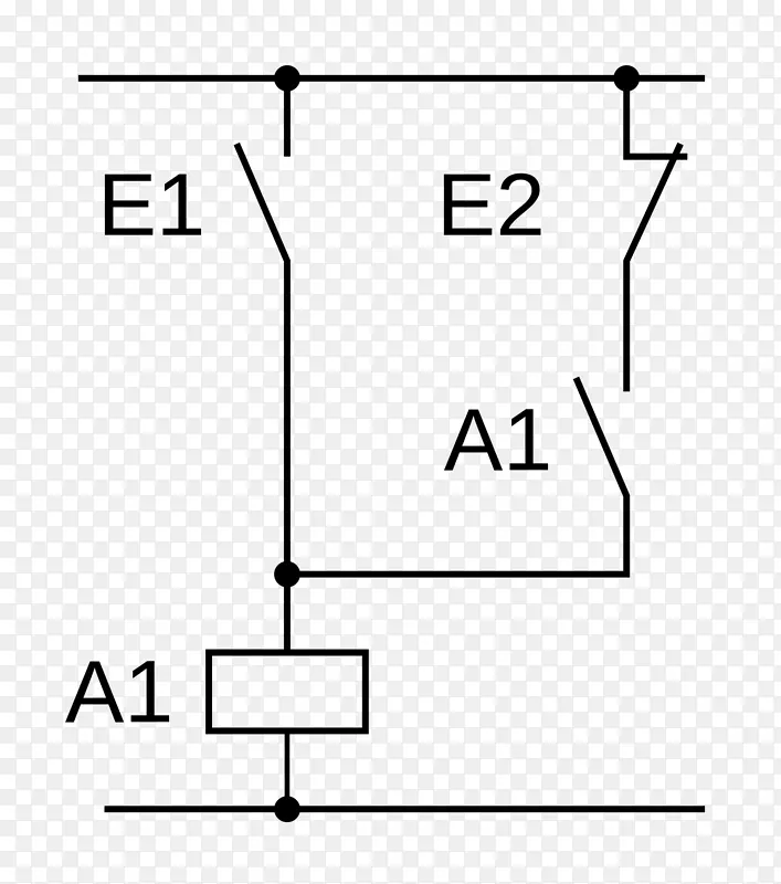 电路图梯形逻辑开环控制器接线图继电器梯形元件