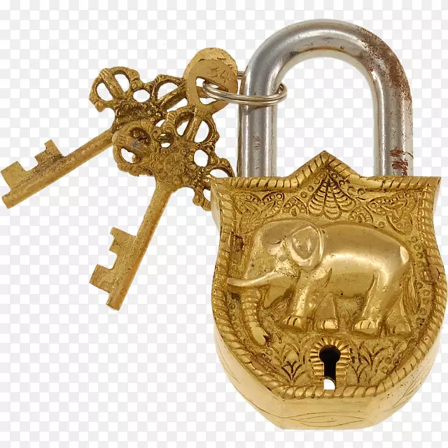 锁拼图黄铜挂锁