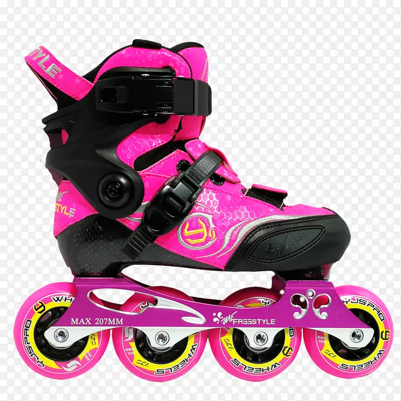 四人溜冰运动鞋交叉训练粉红色m-人