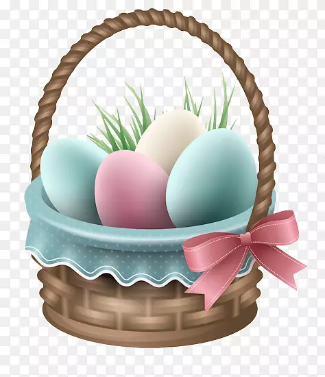 复活节兔子篮子复活节彩蛋-复活节