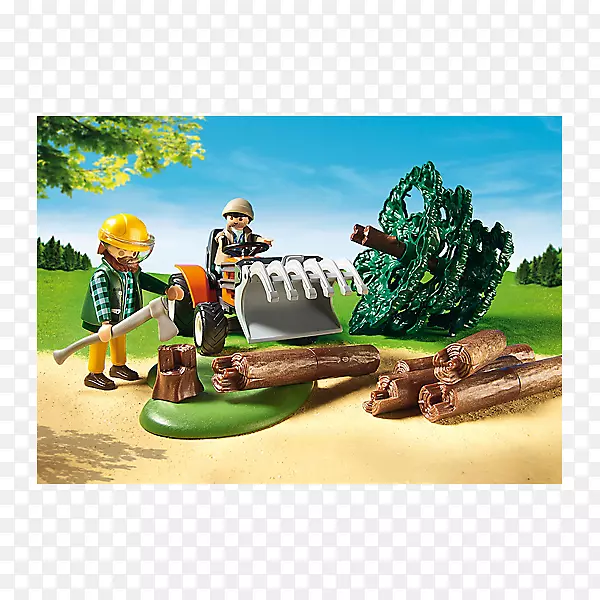 木材制造商Playmobil拖拉机玩具木材拖拉机