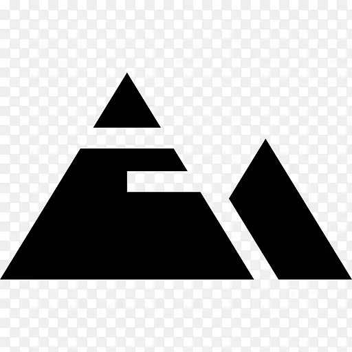 三角白色品牌字体-三角形