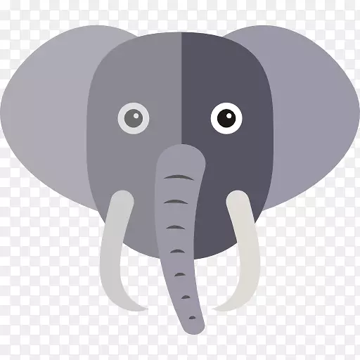 印度象非洲象计算机图标-大象
