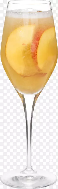 鸡尾酒装饰贝里尼香槟酒鸡尾酒