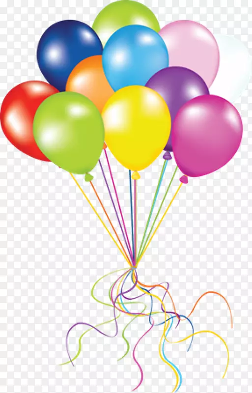 气球生日剪贴画-气球