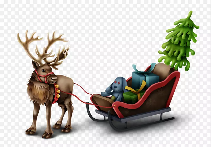 驯鹿圣诞装饰品圣诞老人-驯鹿