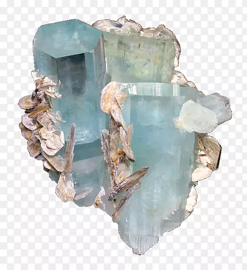 宝石晶体矿物海蓝宝色宝石