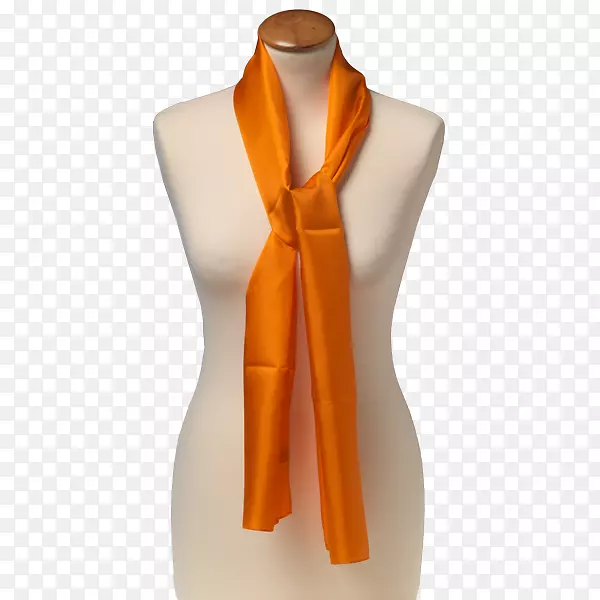 围巾领带，丝绸，橙色，黄色