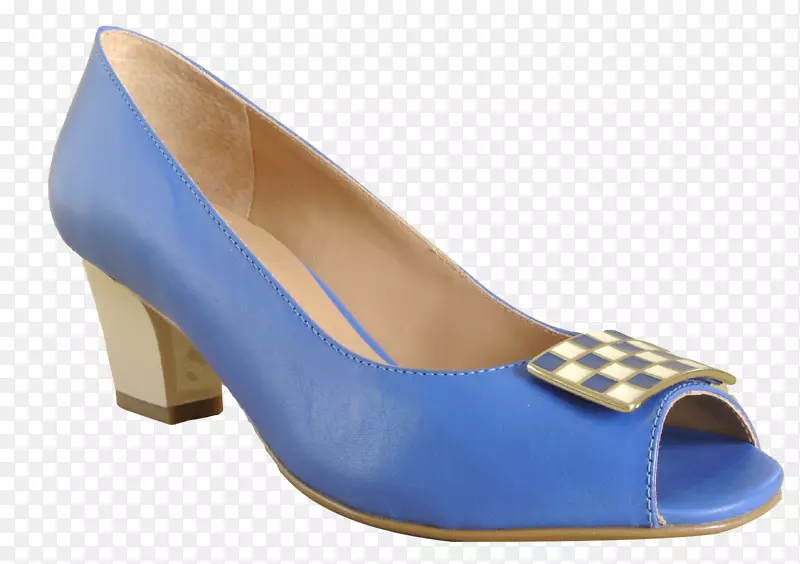 宫廷鞋蓝色凉鞋楔形凉鞋