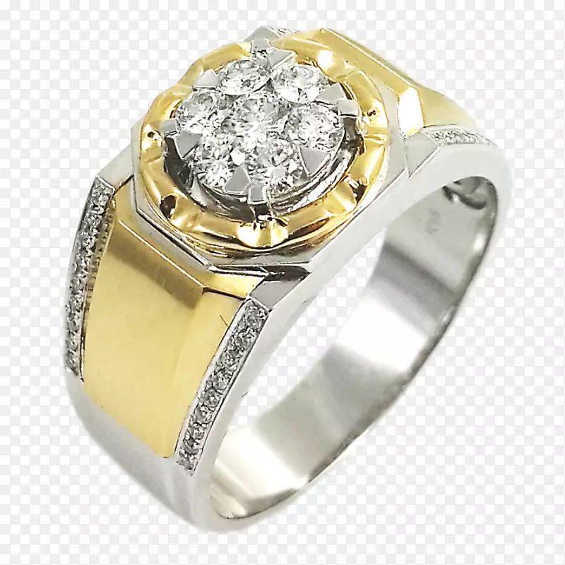 订婚戒指金钻石结婚戒指