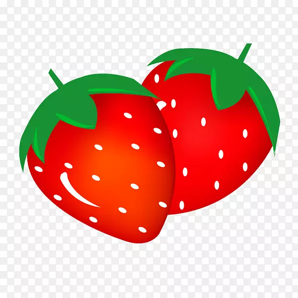 草莓食品动物剪贴画-草莓