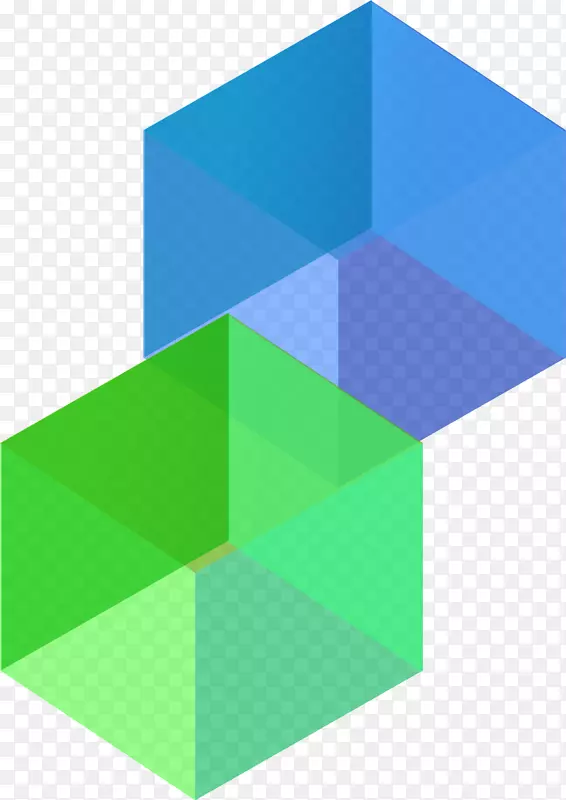 立方体三维空间形状剪贴画立方体