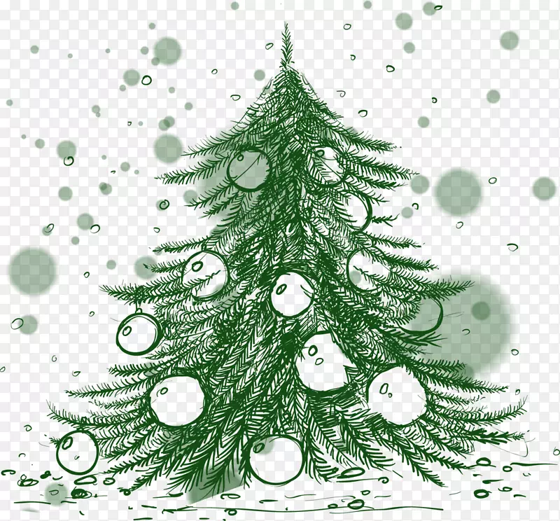圣诞树橡皮图章圣诞装饰-圣诞树