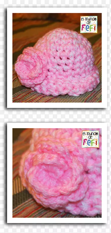 羊毛钩针线纱粉红色月季花