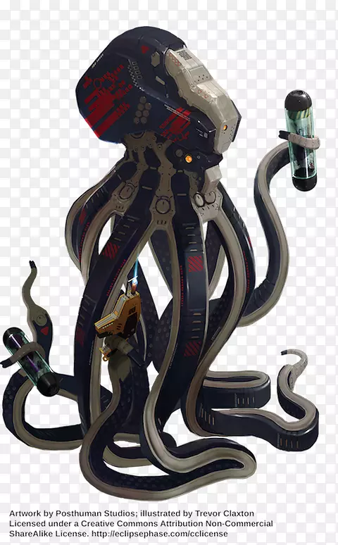 章鱼男孩机器人艺术鱿鱼机器人