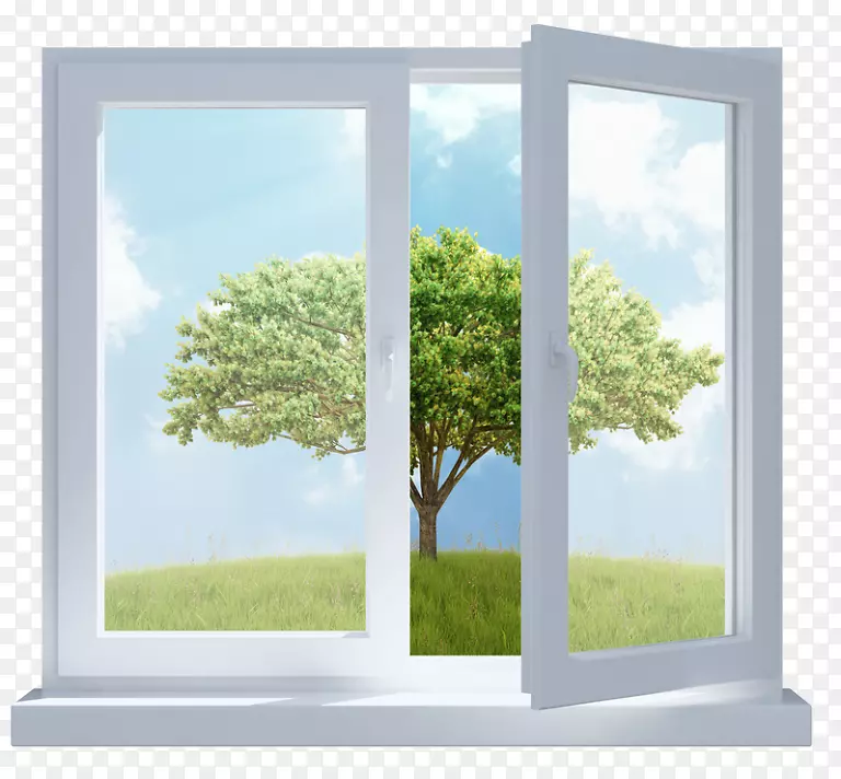 窗式室内空气品质空调墙贴花炉窗