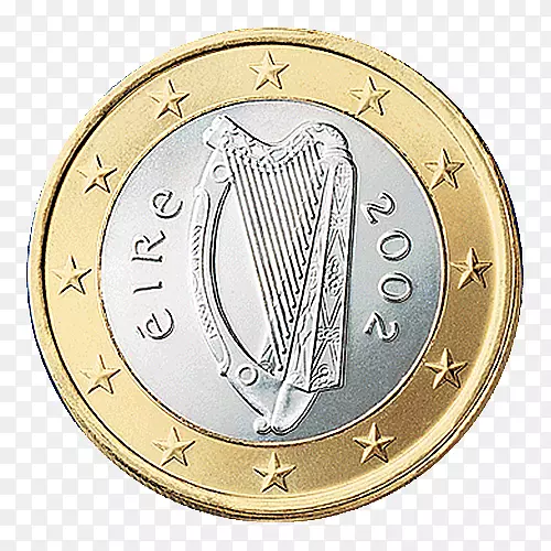 爱尔兰欧元硬币1欧元硬币-欧元
