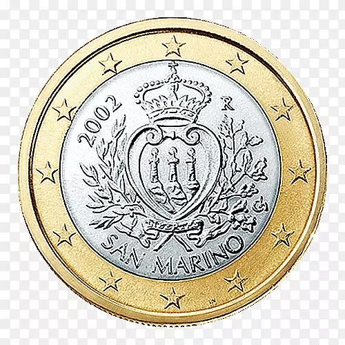 圣马力诺Sammarinese欧元硬币1欧元硬币
