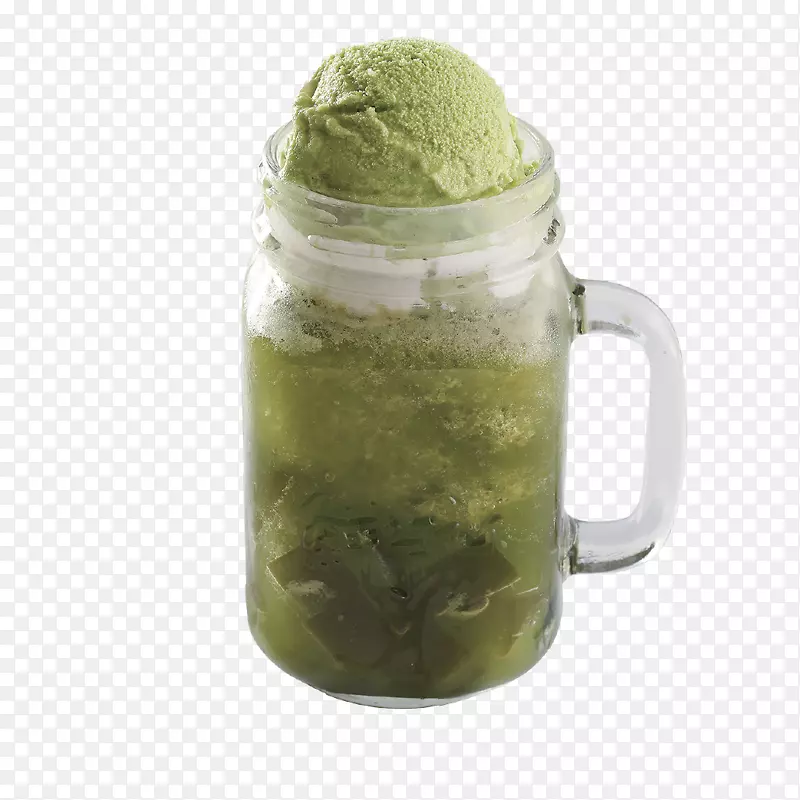 绿茶冰淇淋泡茶绿茶